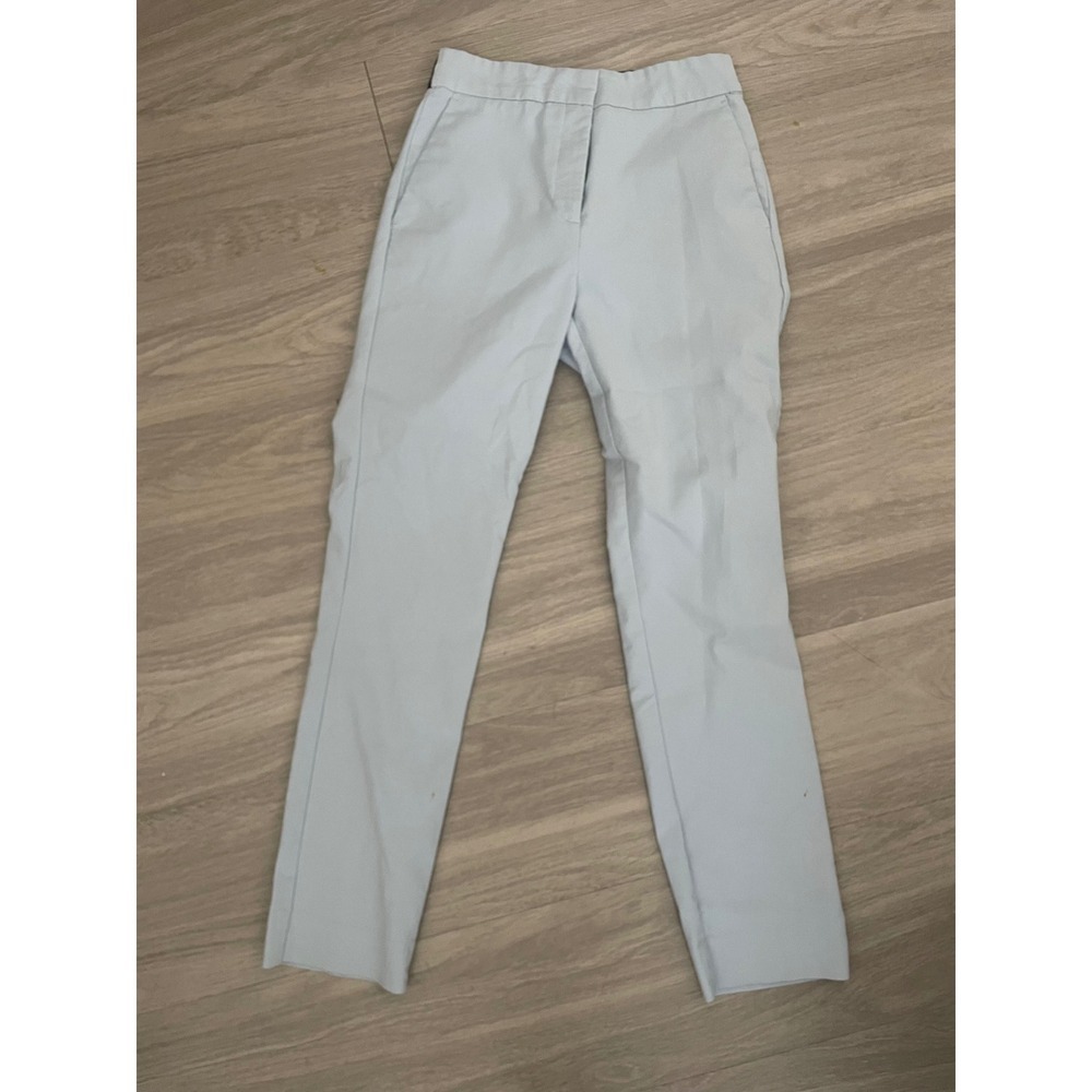 Zara Womens Light Blue Slim Fit Dress Pants Elastic Back Waistband Size Small
